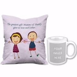 Personalized Mug and Cushion with Filler